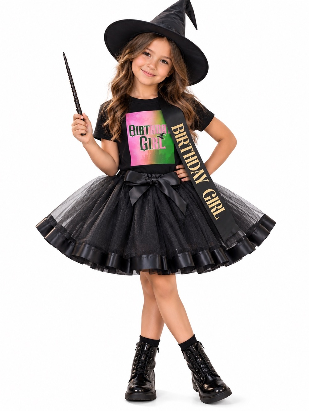 NWT Tutu And Sian Wicked Inspired Birthday Girl Tutu Costume Set Size: 8Y